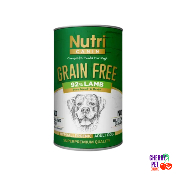 Nutri Canin Tahılsız Kuzu Etli Yetişkin Köpek Konservesi 400 Gr